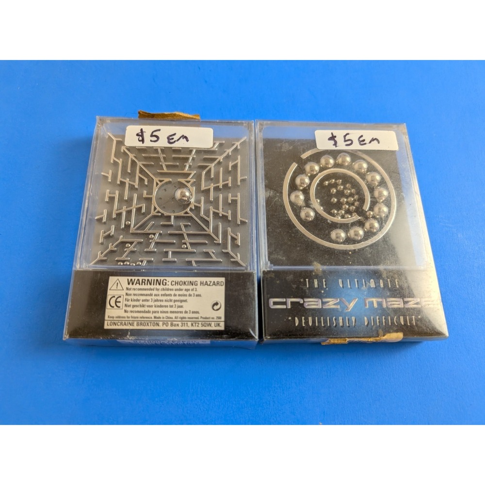 Loncraine Broxton Crazy Maze Puzzle No 1 and 3 Lot of 2 Vintage Handheld Games